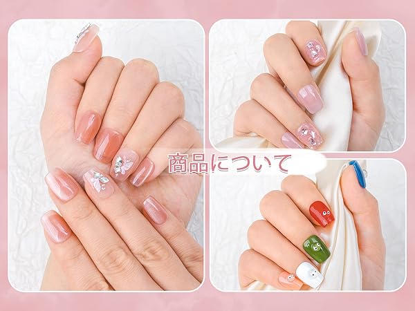 ショートバレリーナ Amazon | Sethexy 手作りネイルチップ ショートバレリーナチップ