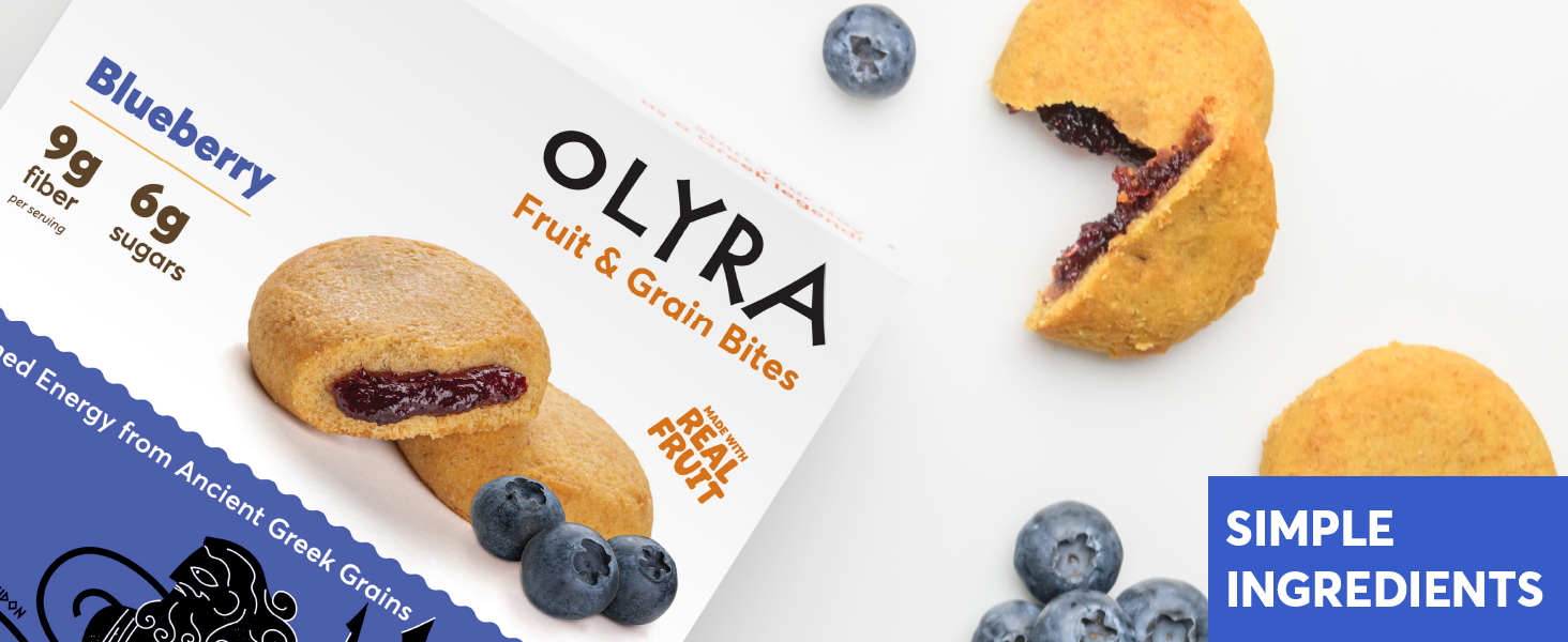 Blueberry breakfast cookies Olyra whole grain fruit bars