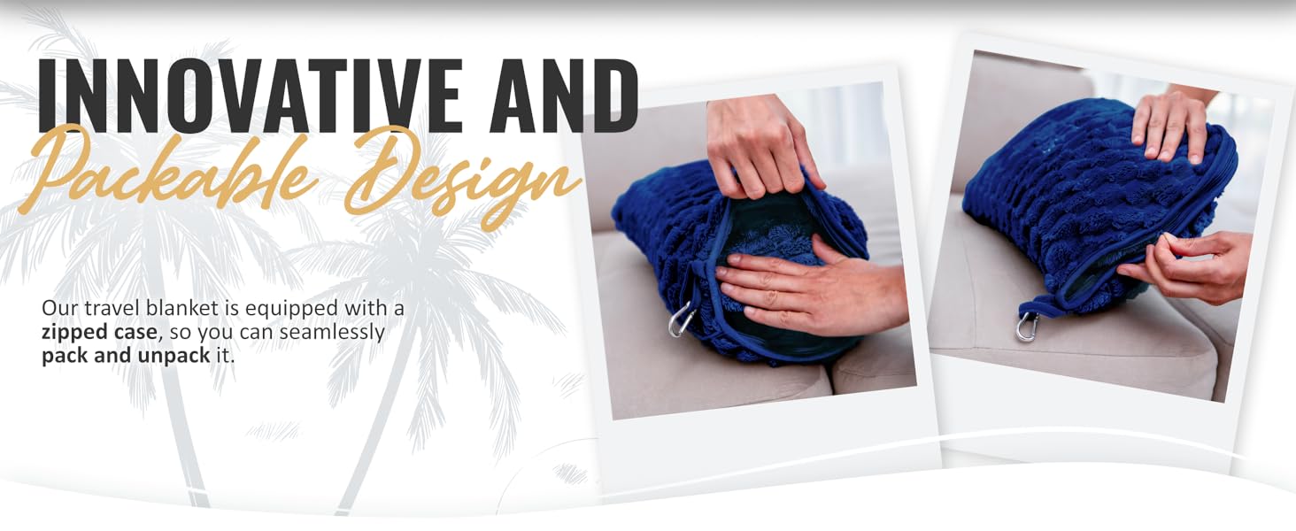 Boacay travel blanket innovative and packable design