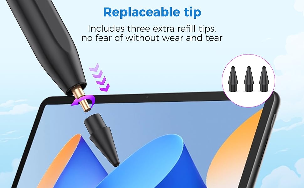 Includes three extra refill tips,no fear of without wear and tear.