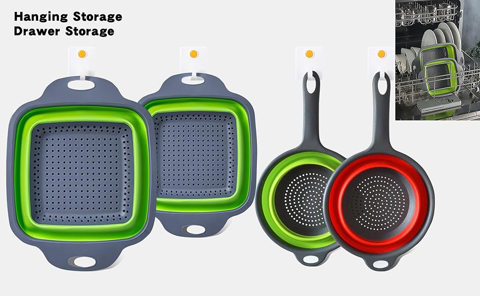 Square Collapsible Colander Set