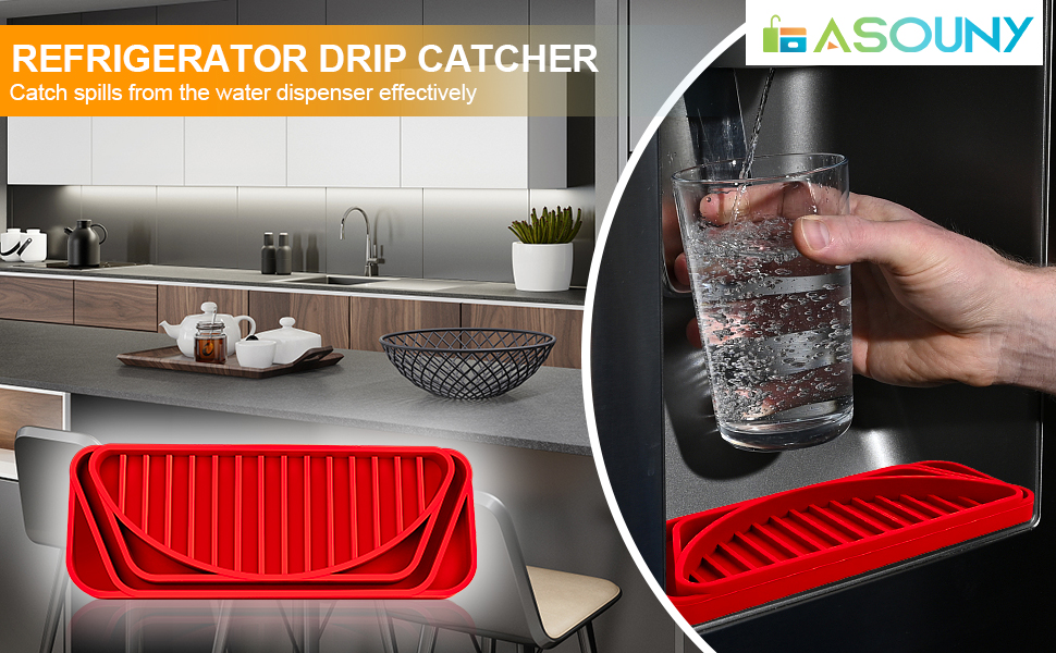 ASOUNY Silicone Refrigerator Drip Catcher Nonslip