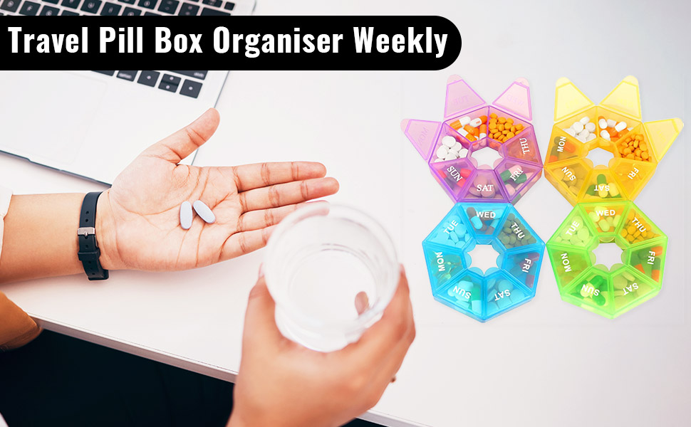 Travel Pill Box Organiser Weekly