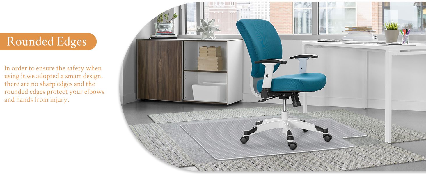 KMAT Office Chair Mat for Carpet, Computer Desk Mat,Clear