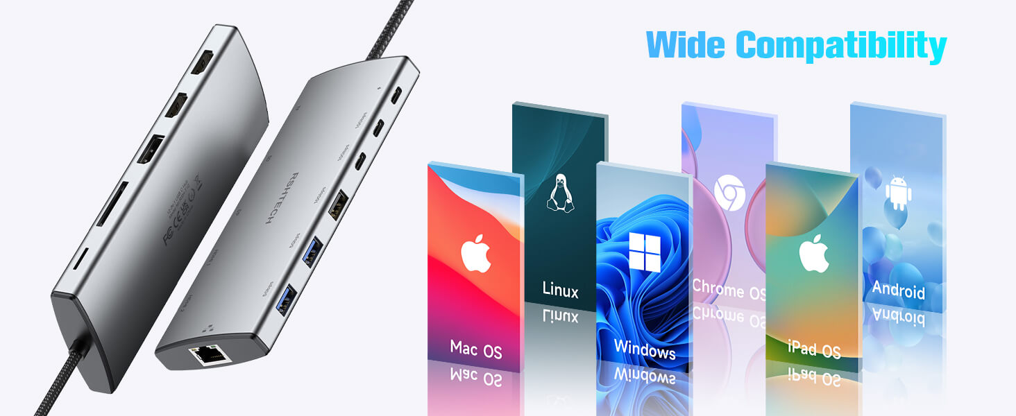 USB C Hub Docking Station for laptop macbook pc ipad