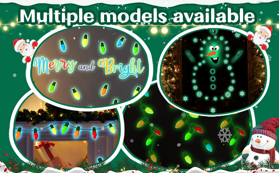 77 PCS Glow in The Dark Christmas Peppermint Floor Decals