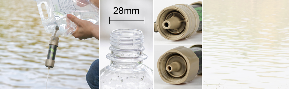 Threads on filter both ends
