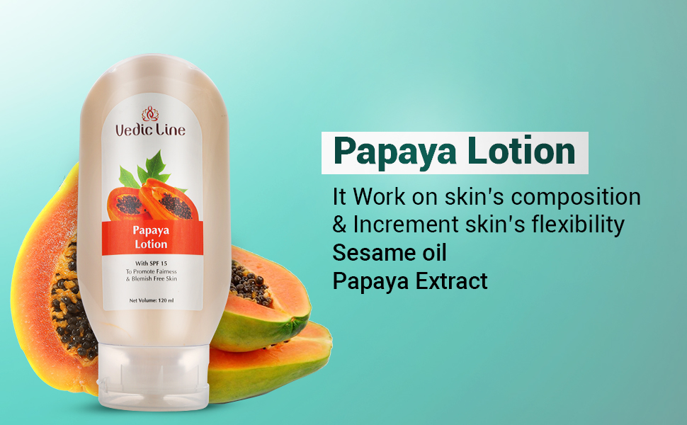 Buy Vedicline Papaya Lotion with SPF 15 Reduce Blemishes,Pigmentation