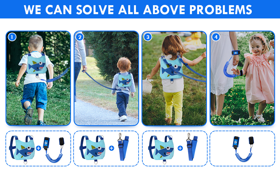 Lehoo Castle Toddler Leash for Walking, 4 in 1 Safety Baby Leash + Anti