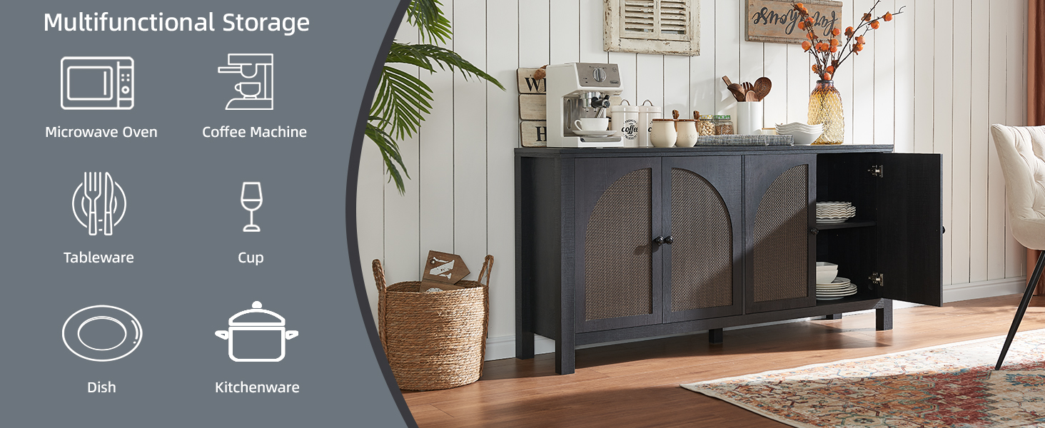 black storage cabinet