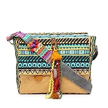 The House of Tara Laptop Compatible Printed Canvas Messenger Sling Bag for Women