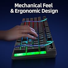 CHONCHOW USB Wireless Gaming Keyboard an... 24 wireless keyboard and mouse gaming rechargeable rgb backlit teclado inalámbrico
