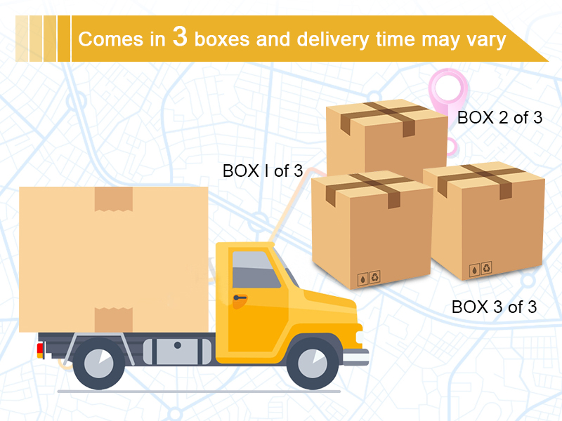 ship in 3 boxes