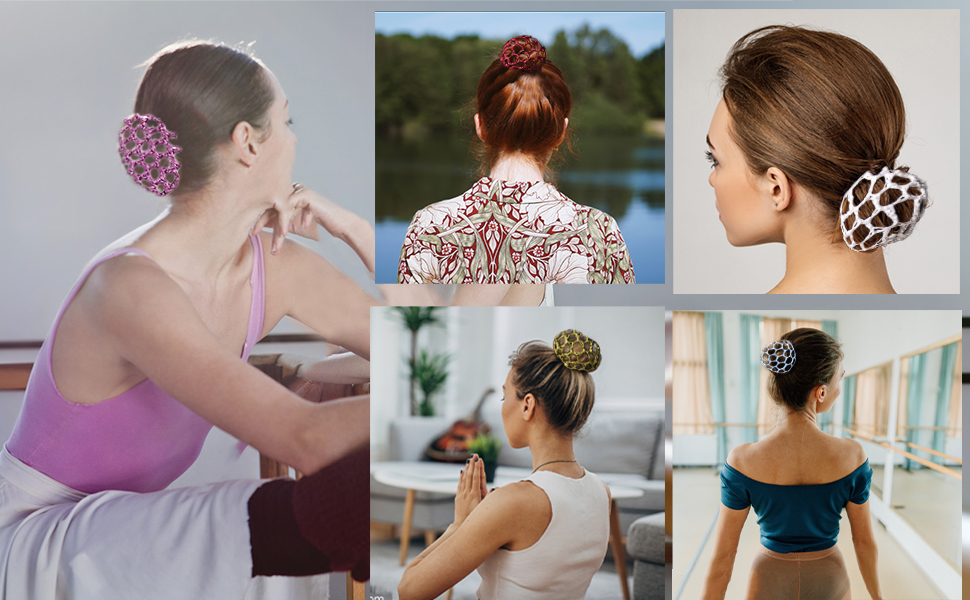 12pcs Women Hair Nets for Bun Ballet Hair Bun Cover for Girls, Dance Hair Bun Net
