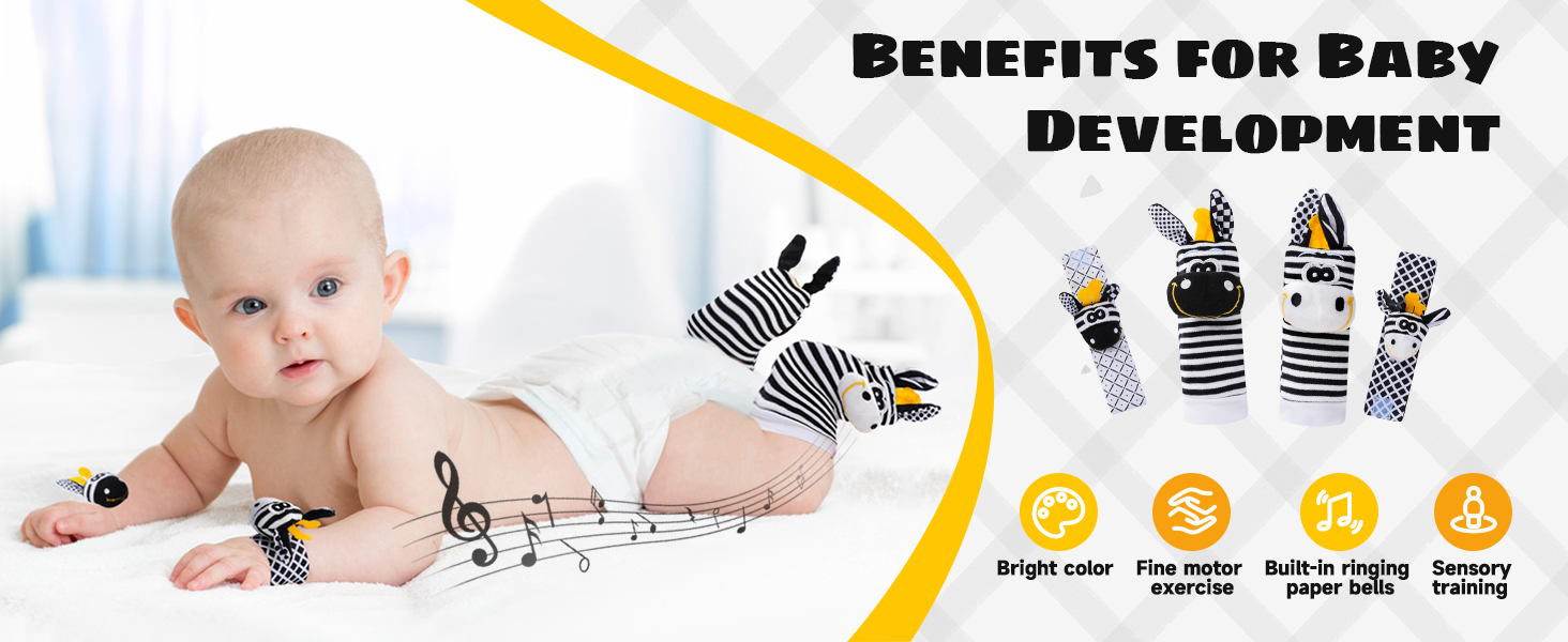 rattle socks for babies 0-6 months