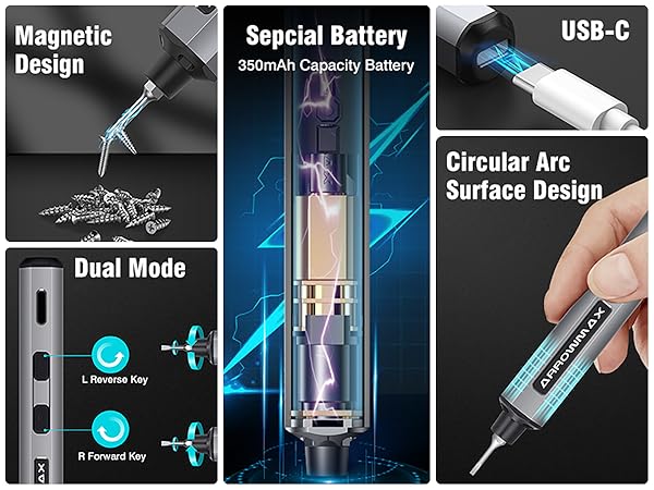 arrowmax cordless screwdriver electric precision screwdriver