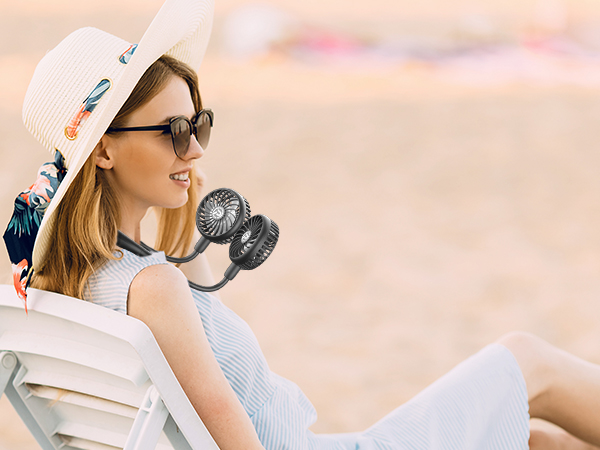 fan necklace portable for beach