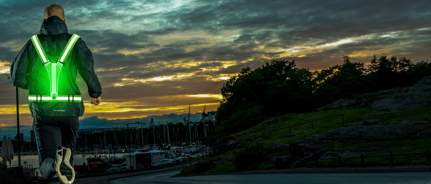 Zacro LED Reflective Vest Running Gear, 5 Lights Colors