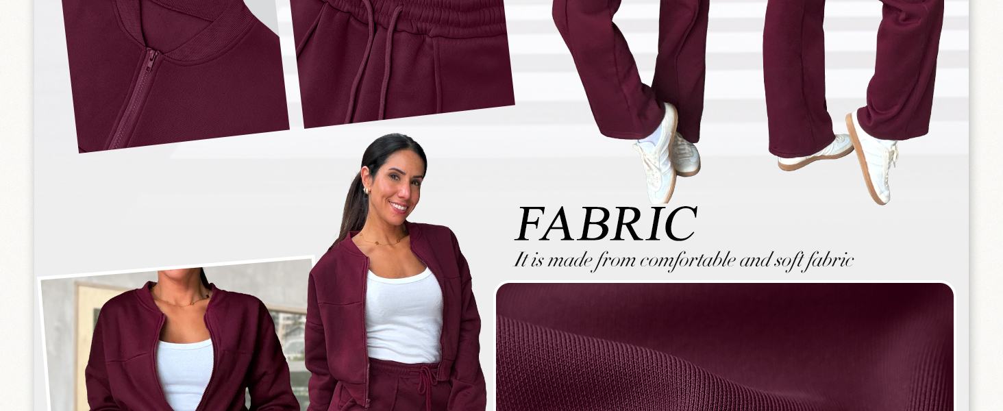 crop sweatshirt and wide leg pants