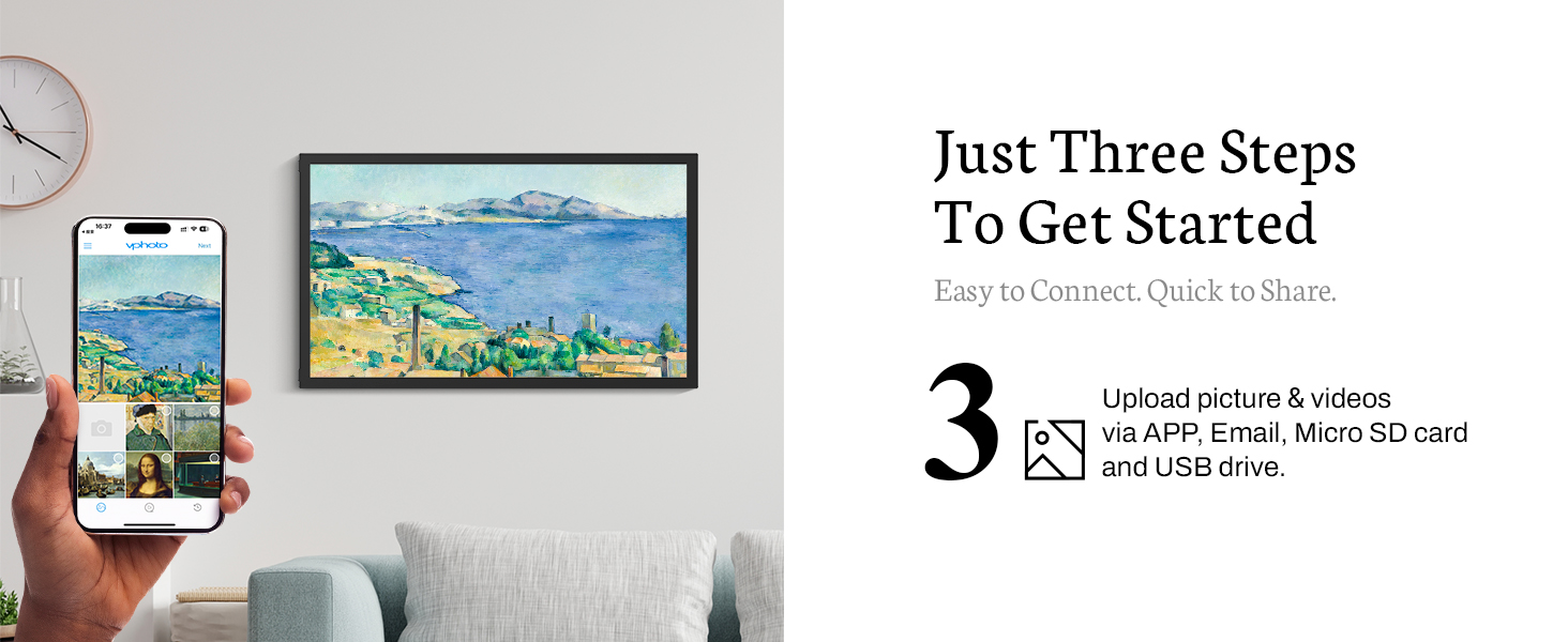 BSIMB 21.5 Inch Large Digital Picture Frame(NonTouch