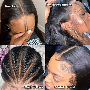 Straight Human Hair Lace Front Wigs