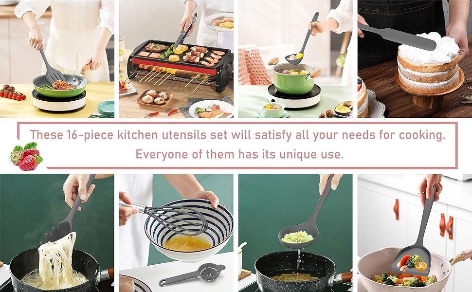 silicone cooking utensils silicone kitchen utensils set