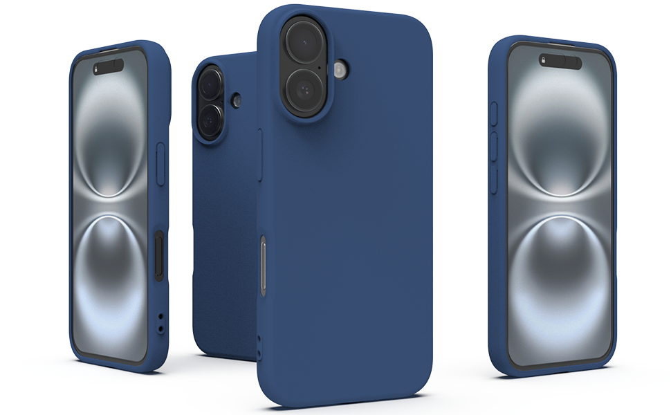 Apple iPhone 16 Silicone Phone Case Dark Blue