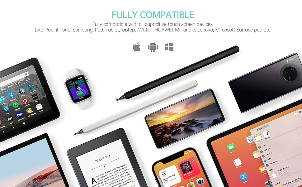 Stylus Pens for Touch Screens, Universal High Sensitive & Precision