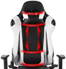 WOLTU Sedia Gaming Sedie Da Ufficio Girevole Poggiapiedi Retrattile Poltrona PU Verde 15 OFFICE CHAIR