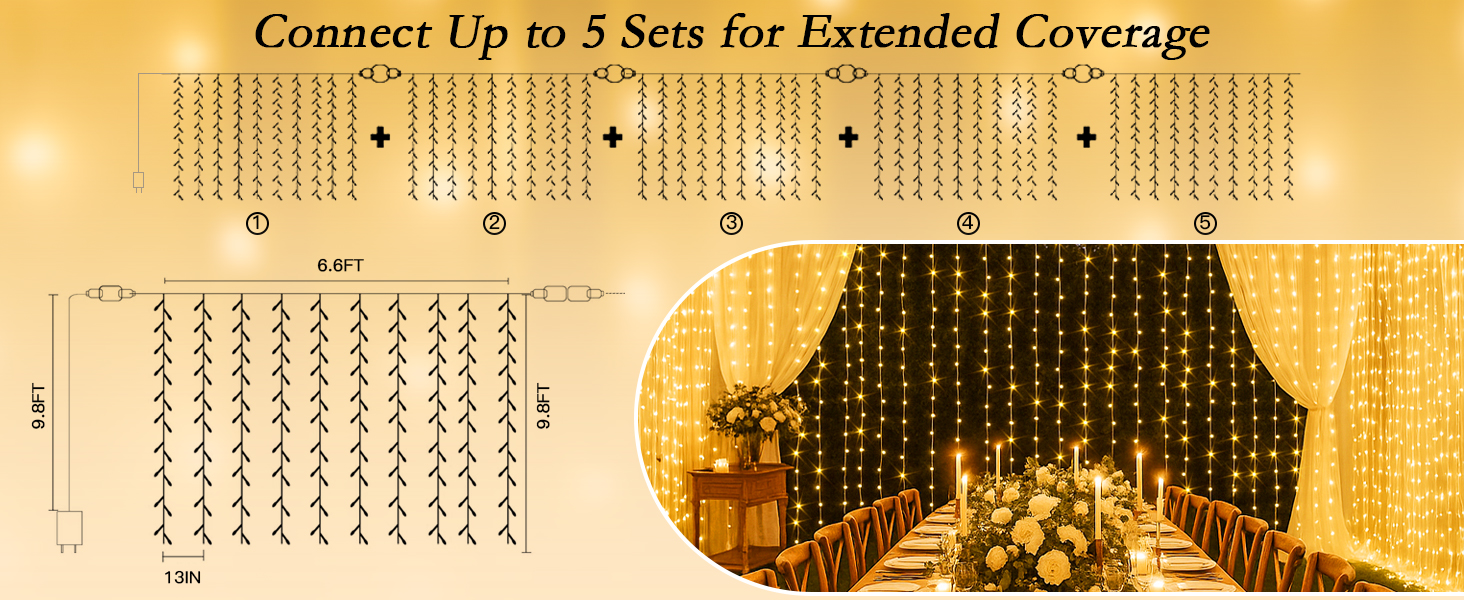 curtain string lights