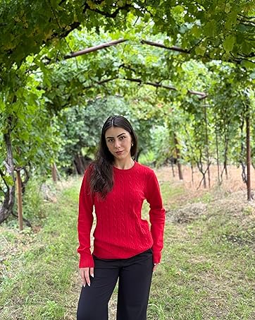 red sweater for woman