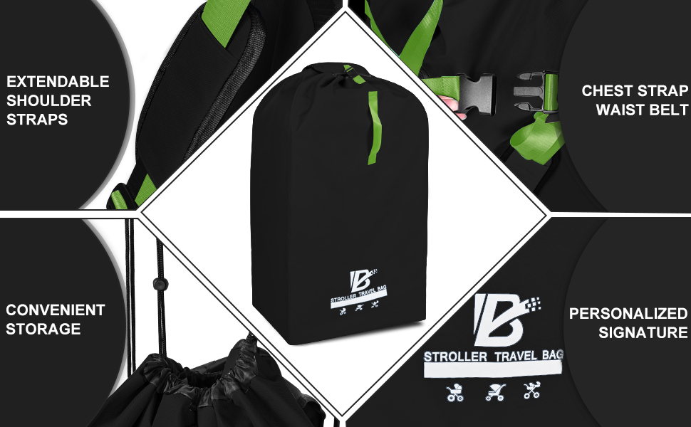 BIGCOON Stroller Bag for Airplane, Extra Large Stroller