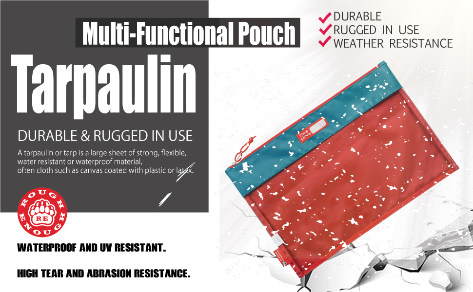 Rough Enough Large Important Document Bag Pouch File