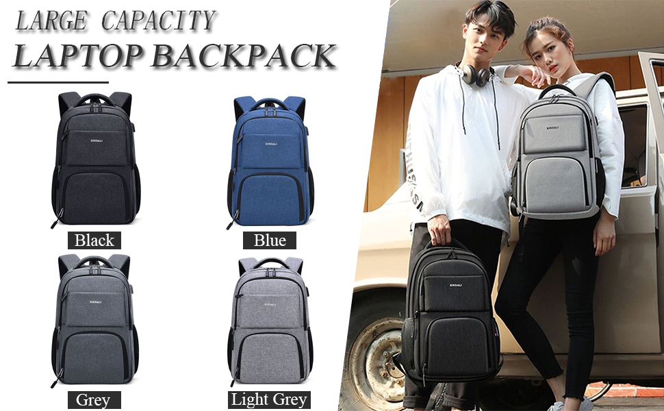 Qiccijoo Laptop Backpack Computer Backpack Large Travel Backpack for