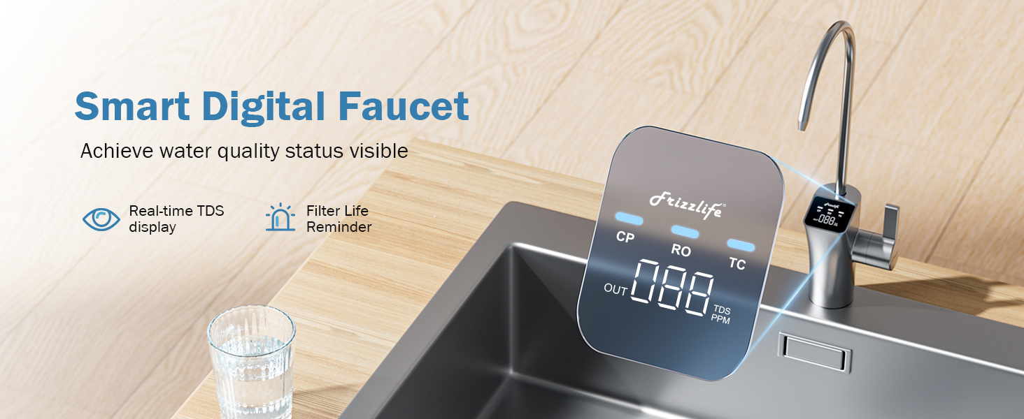 smart faucet display