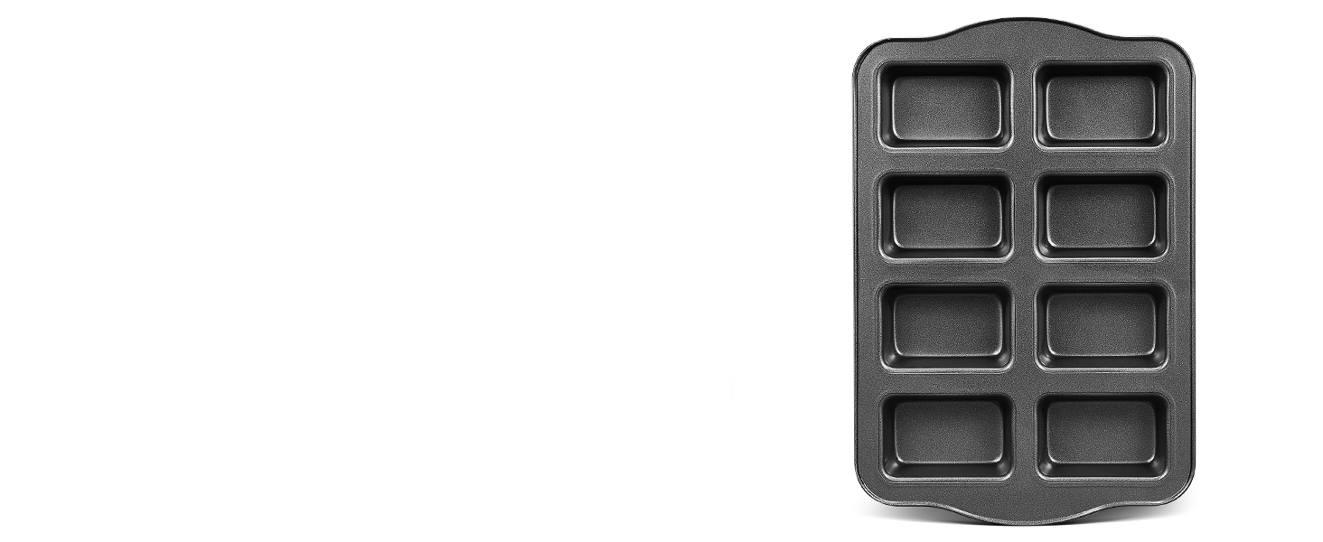 HONGBAKE Nonstick Madeleine Pan 2 Pack 12Cavity Heavy Duty