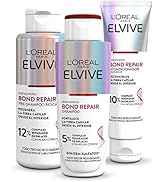 L'Oréal Paris Elvive Bond Repair Chest Reconstruction Pre-shampoo, Sulfate-free Shampoo, Condition...