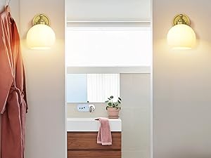 SongCiLT Indoor Globe Glass Wall Sconce Fixture for Hallway Living Room Bedroom Stairs