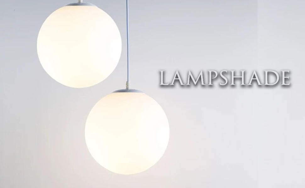 Vaguelly 5inch Glass Globes Shade for Light Fixtures White Frosted