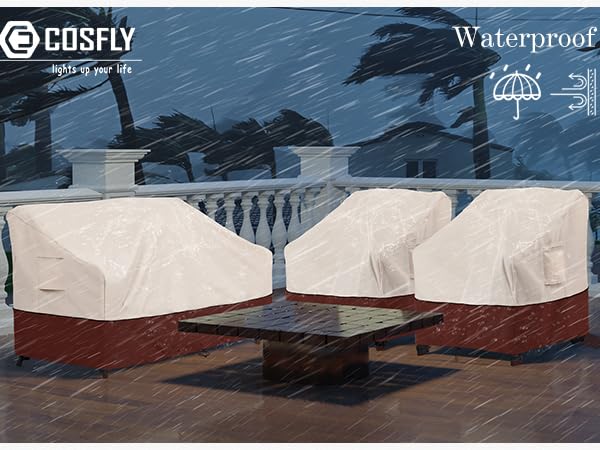 Waterproof patio chair cover