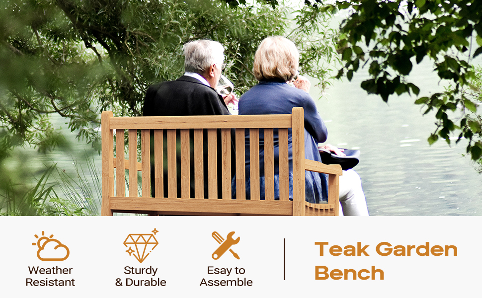 teak garden bench