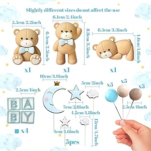 Blue Bear Cake Decoration