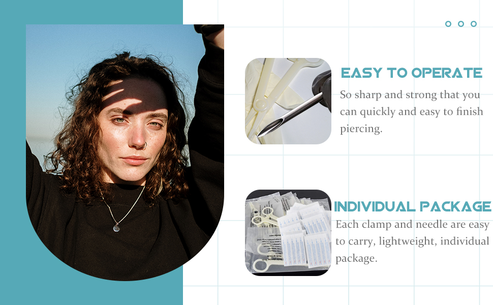 WZPB Disposable Piercing Clamps Kit 75Pcs Disposable