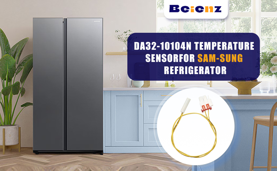 4-Pack DA32-10104N Temperature Sensor for Samsung Refrigerator, Compatible with DA32-10104V 2030330 AP4979323 PS4138666 114002,Refrigerator Temp Sensor 2 samsung sensor fridge