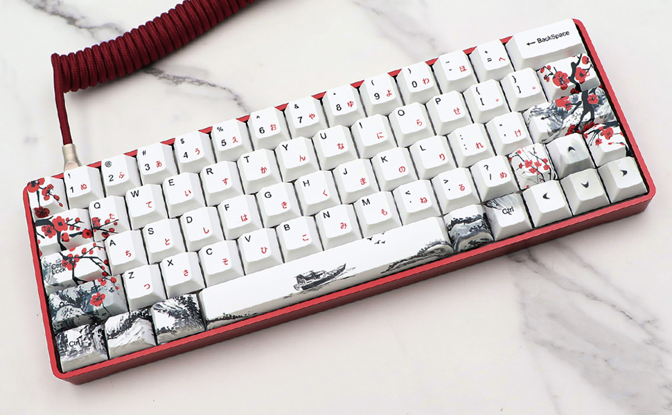 Amazon.com: JSJT Plum Blossom Keycaps 135 Keys Japanese