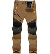 TACVASEN Men's Snow Ski Pants Fleece Lined Winter Pants for Men Water Resistant Thermal Snowboard...