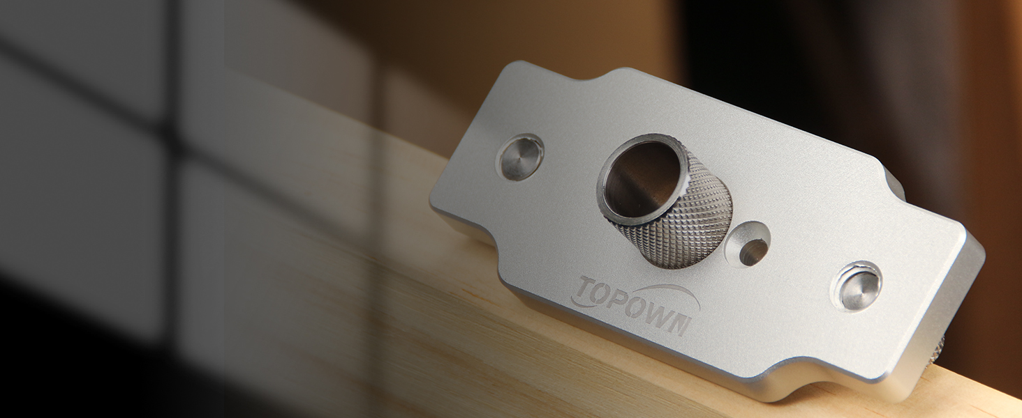 TOPOWN Aluminum Dowel Jig Kit Floating Shelf Bracket Jig 1/2 Inch Dowel