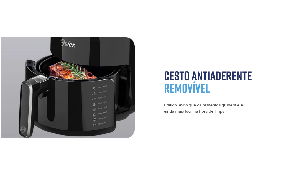 Fritadeira Black Digital Fryer 3,2L Oster com Painel Touch