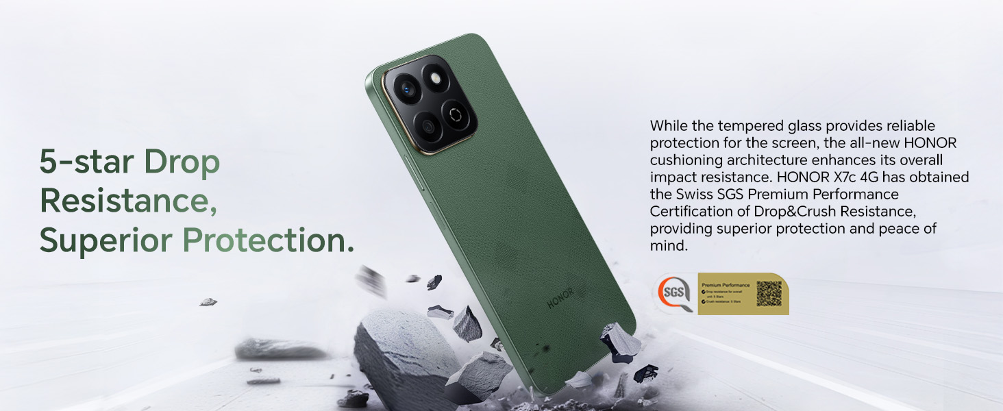 HONOR X7c 5-star Drop Resistance, Superior Protection