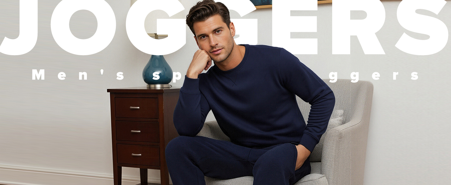 BRXL Sweatpants for Men 3 Pockets Athletic Training Track Joggers Stretch